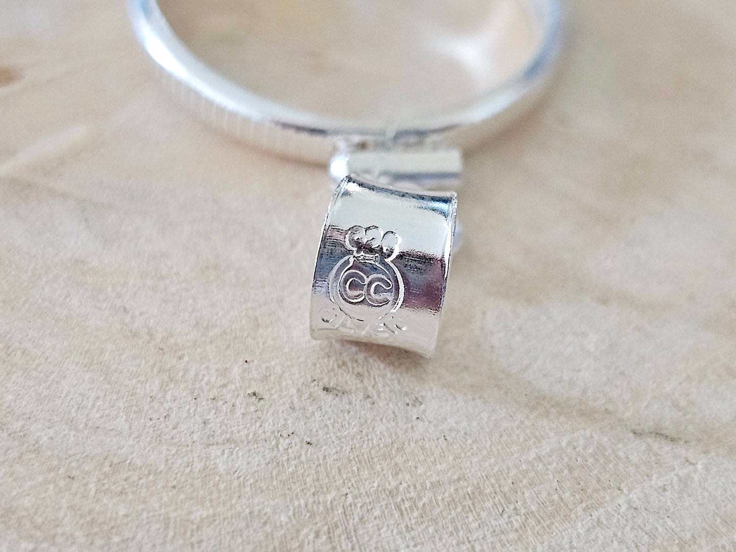 925 Sterling Silver Screw Top Simple Bezel for 19mm Penny 1 Cent Coins