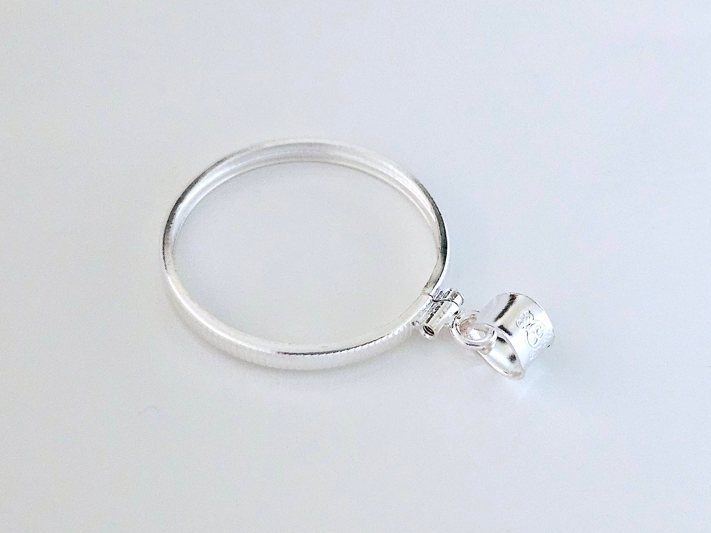 925 Sterling Silver Screw Top Simple Bezel for 26mm Susan B Anthony Sacagawea Dollar Coins