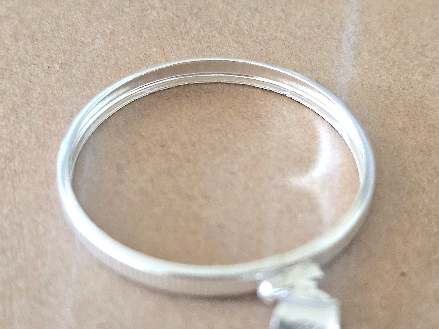 925 Sterling Silver Screw Top Simple Bezel for 30mm Half Dollar 50 Cents Coins
