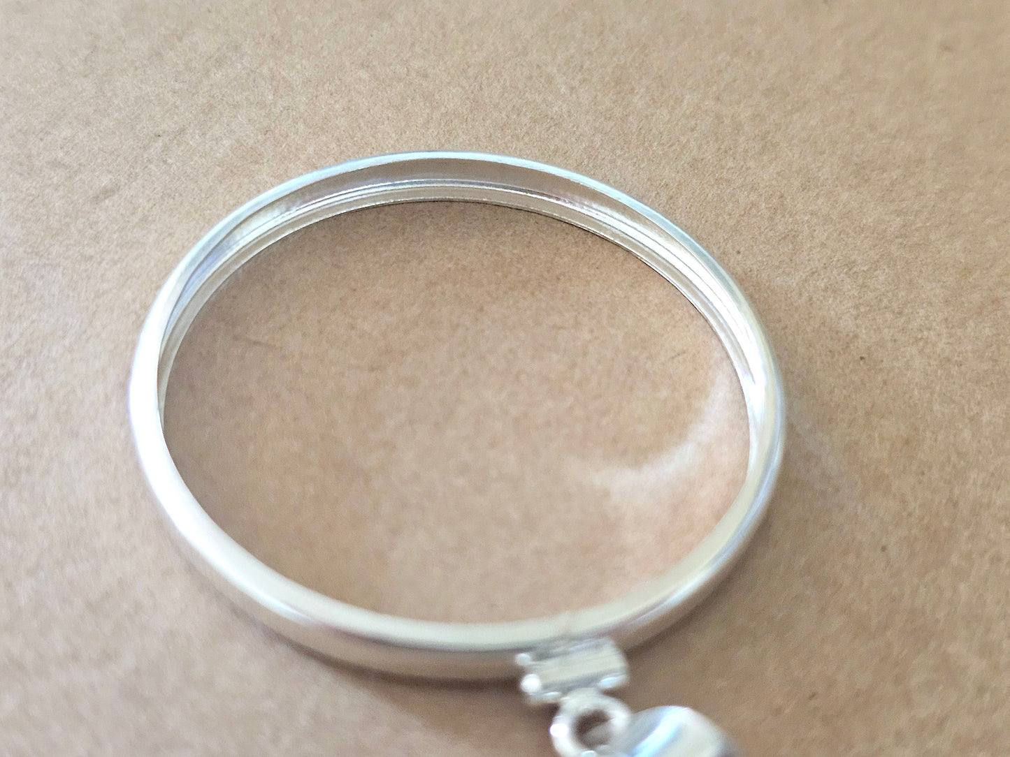 925 Sterling Silver Screw Top Simple Bezel for 38mm 1 Dollar Coins
