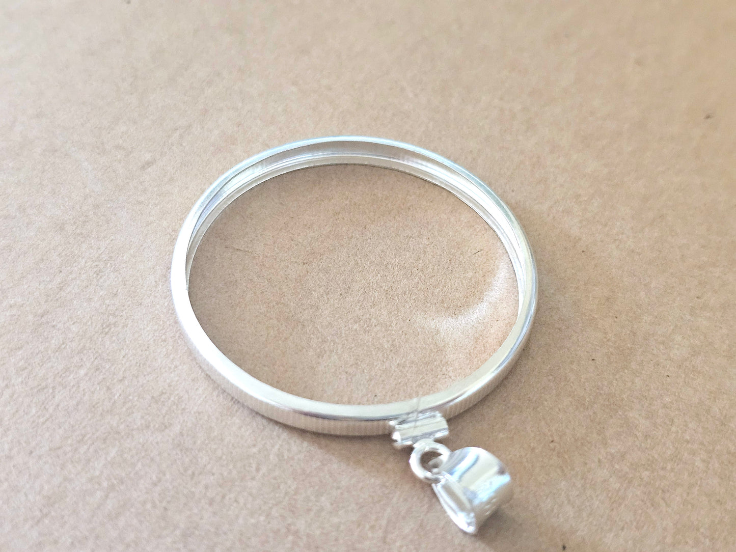 925 Sterling Silver Screw Top Simple Bezel for 38mm 1 Dollar Coins