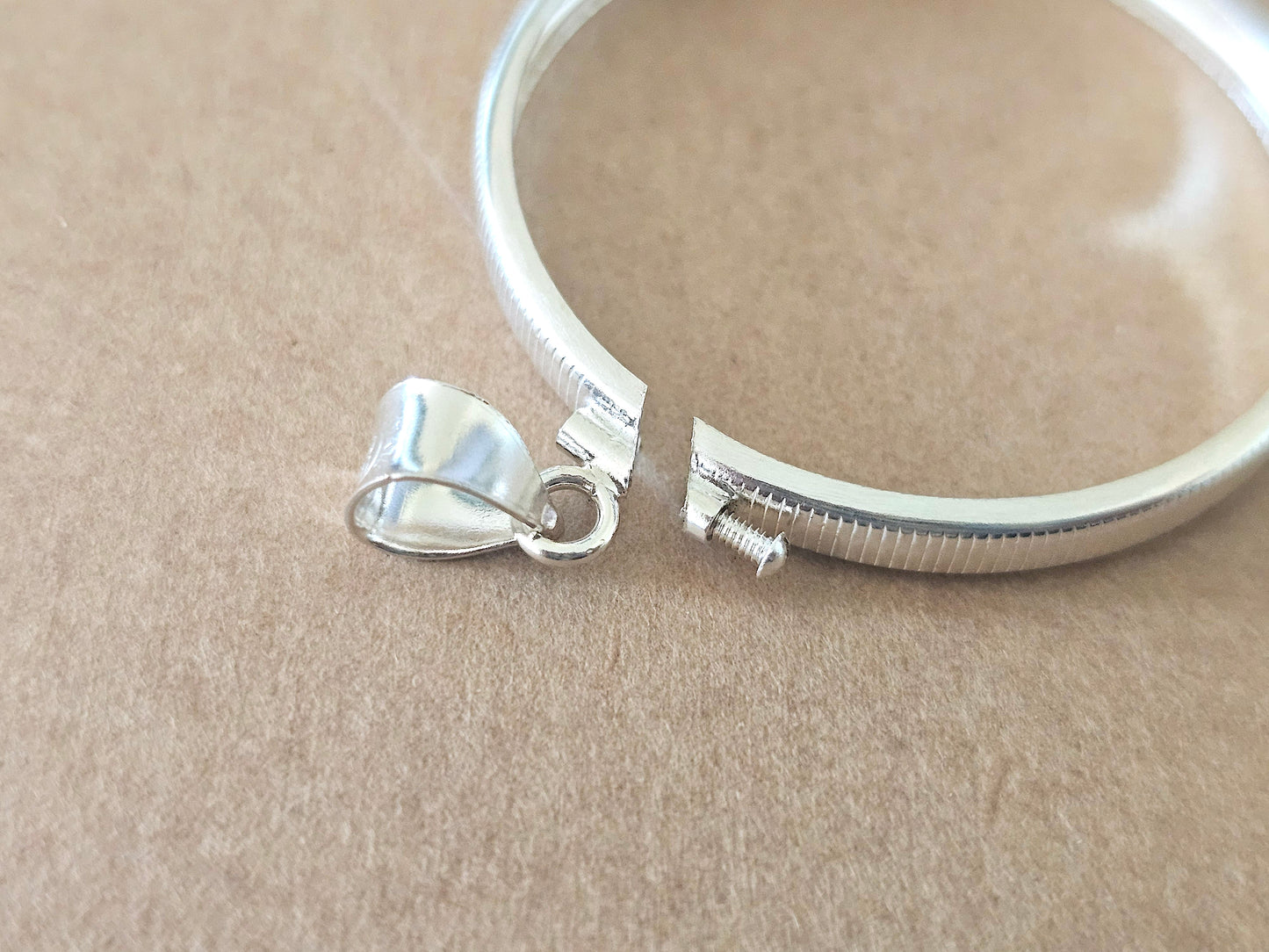 925 Sterling Silver Screw Top Simple Bezel for 38mm 1 Dollar Coins