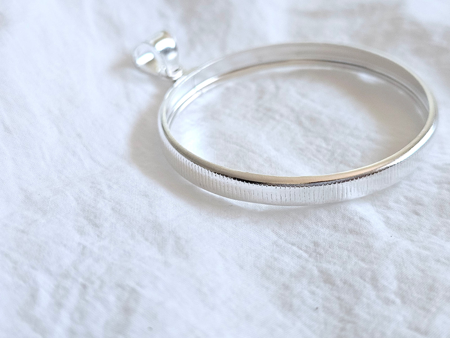 925 Sterling Silver Screw Top Simple Bezel for 39mm Coins Mexican Cien Pesos