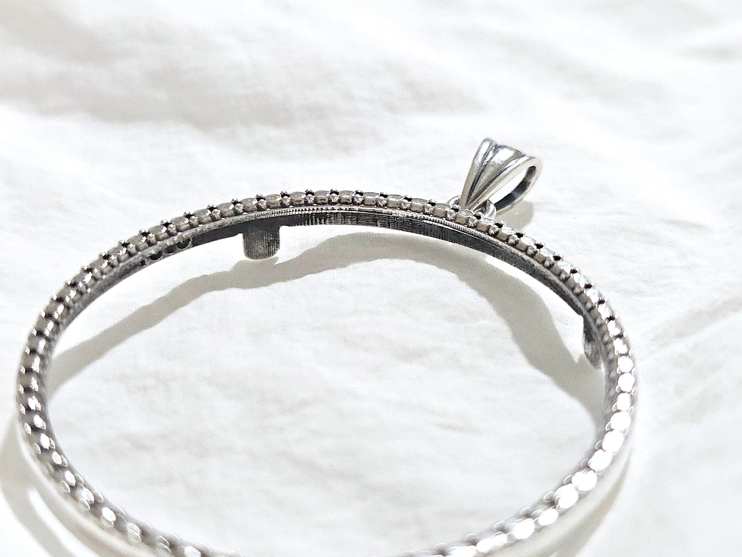 925 Sterling Silver Prong Back Illusion Edge Bezel for 41mm 1oz Coins
