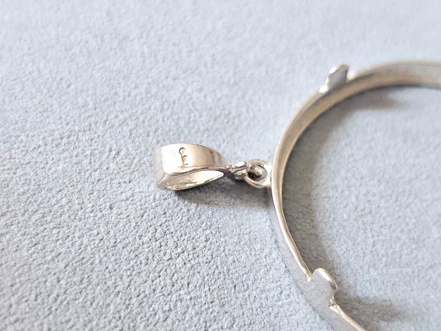 925 Sterling Silver Prong Back Diamond Cut Bezel for 39mm 1 oz Silver Rounds Casino Chips Mexican Cien Pesos Coins