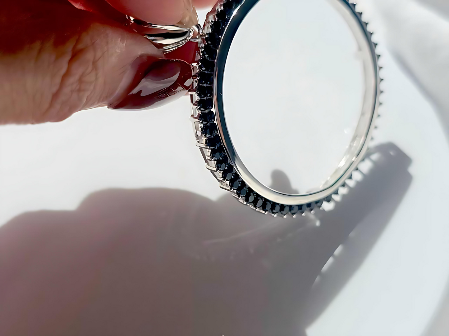 925 Sterling Silver Prong Back Cubic Zirconia CZ Halo Bezel for 38mm 1 Dollar Coins