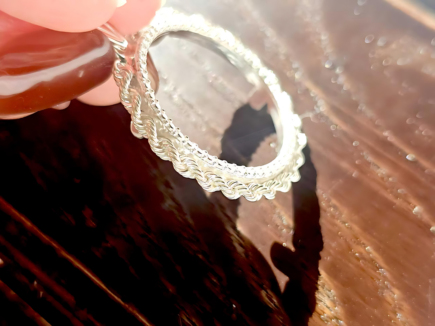 925 Sterling Silver Prong Back Illusion Rope Bezel for 22mm Nickel 5 Cent Coins