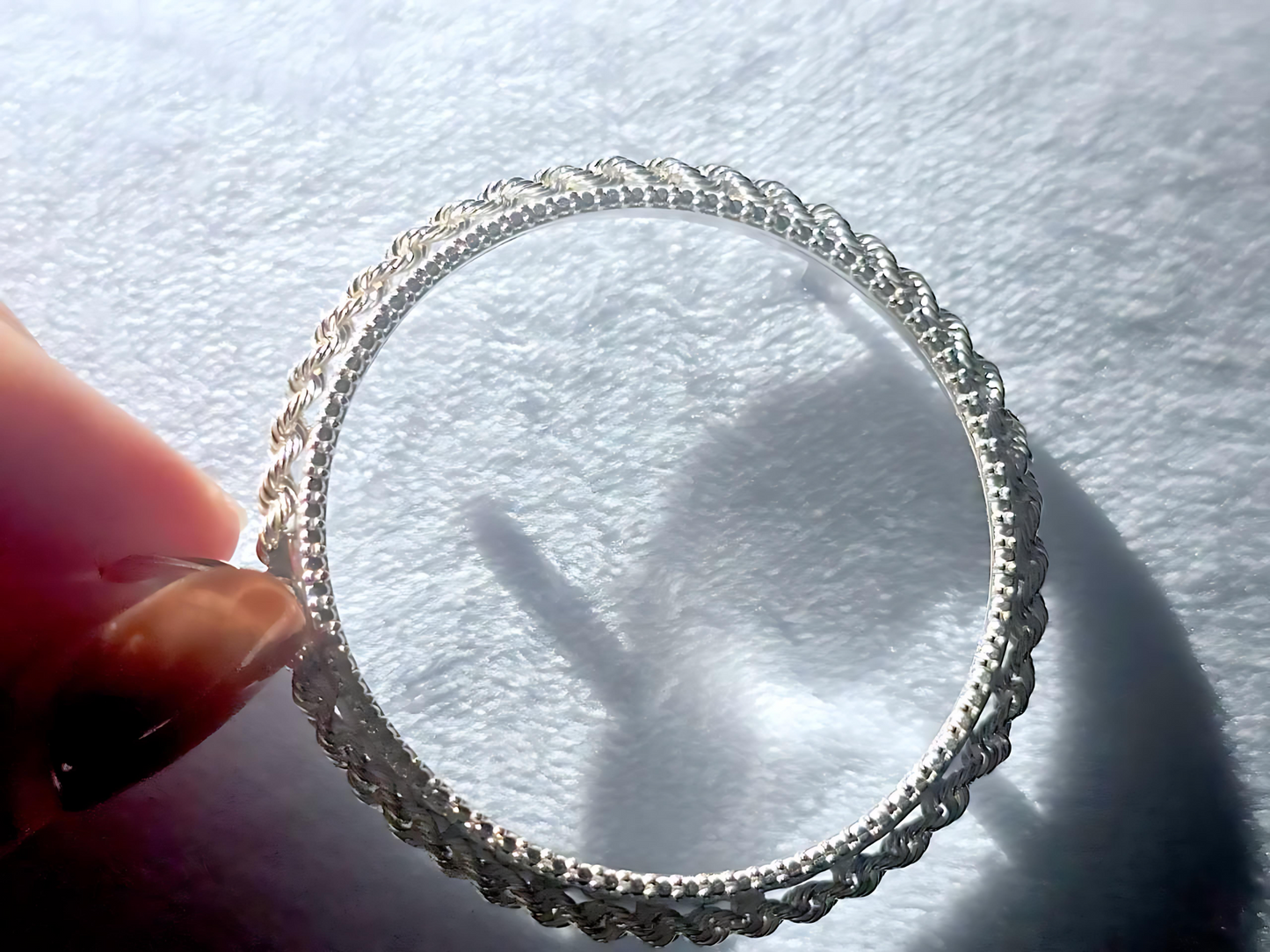 925 Sterling Silver Prong Back Illusion Rope Bezel for 39mm Coins Mexican Cien Pesos