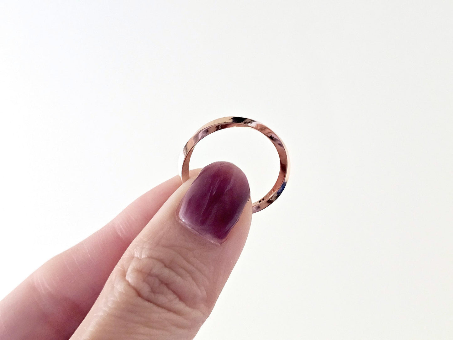 14K Solid Gold Handmade Twisted Waves Ring Band