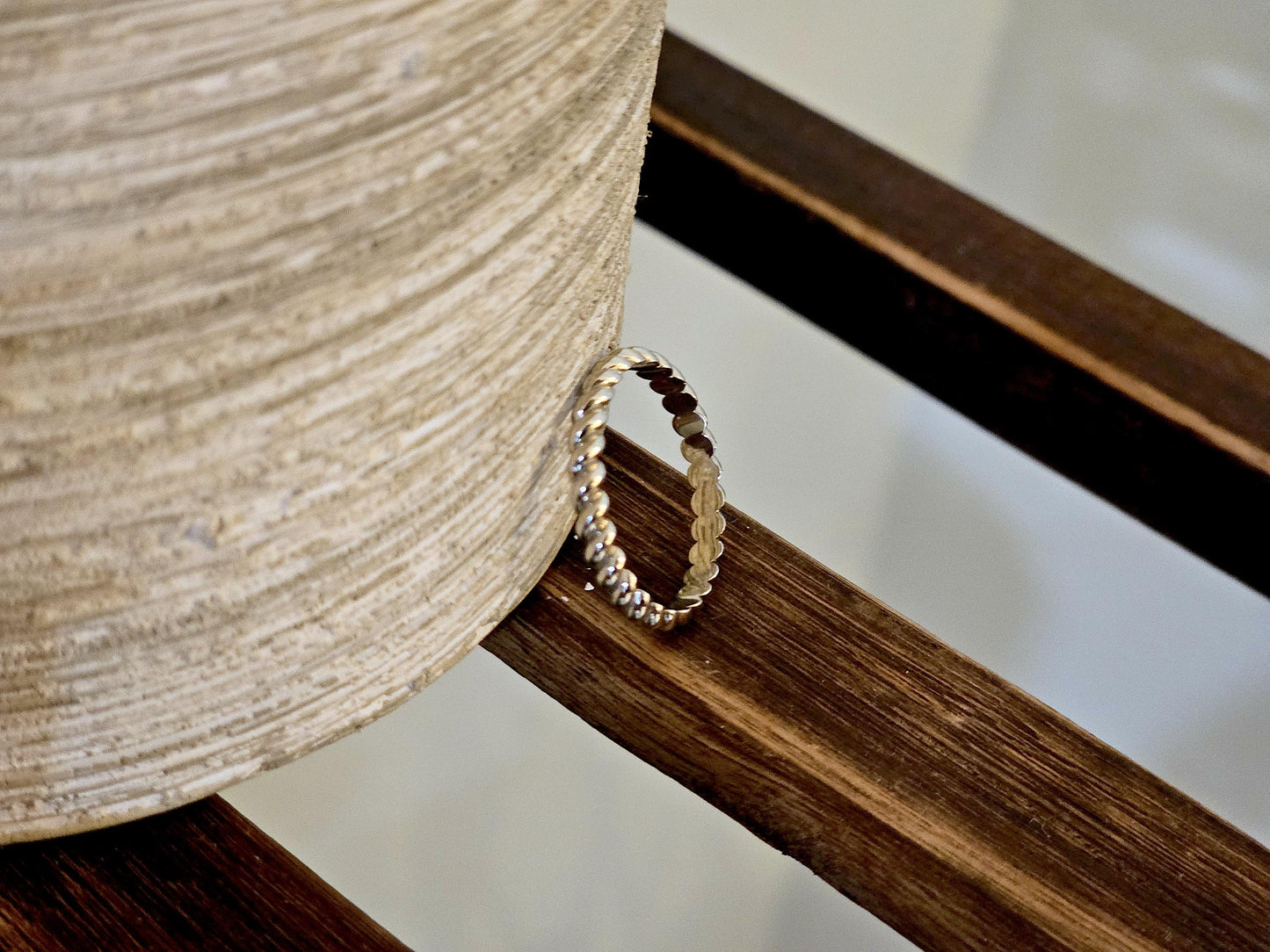 14K Solid Gold Handmade Twisted Rope Ring Band