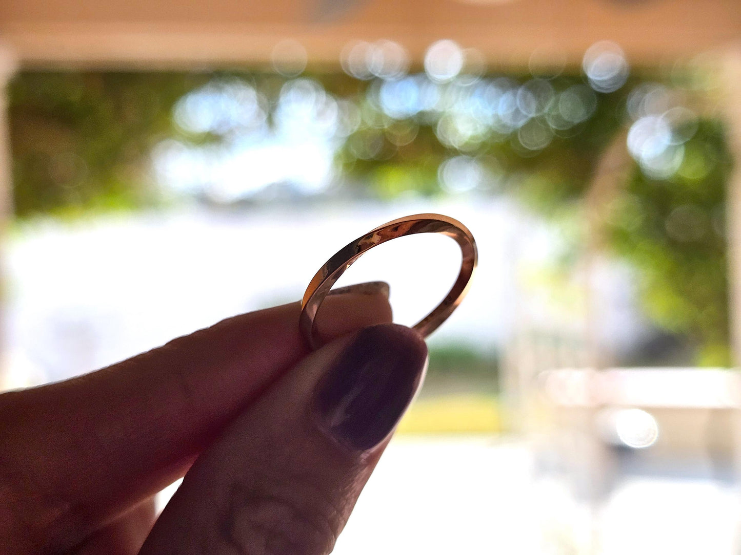 14K Solid Gold Handmade Twisted Waves Ring Band