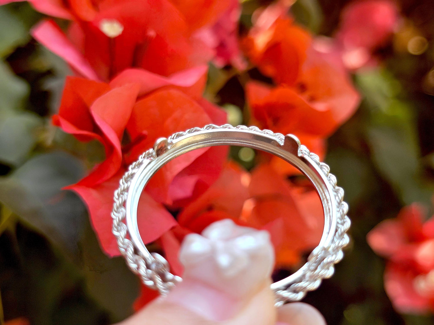 925 Sterling Silver Rope Edge Bezel for 30mm Half Dollar 50 Cents Coins