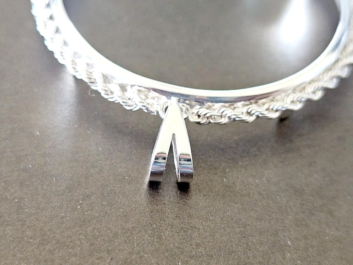 925 Sterling Silver Eagle Rope Edge Bezel for 41mm 1 oz Coins