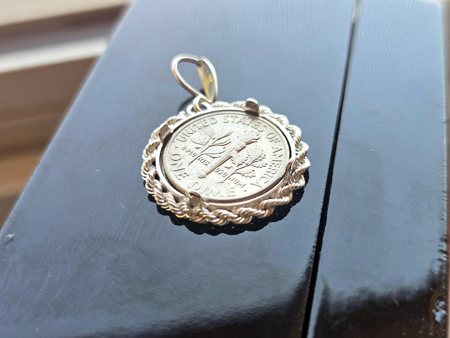 925 Sterling Silver Rope Edge Bezel for 18mm Dime 10 Cents Coins