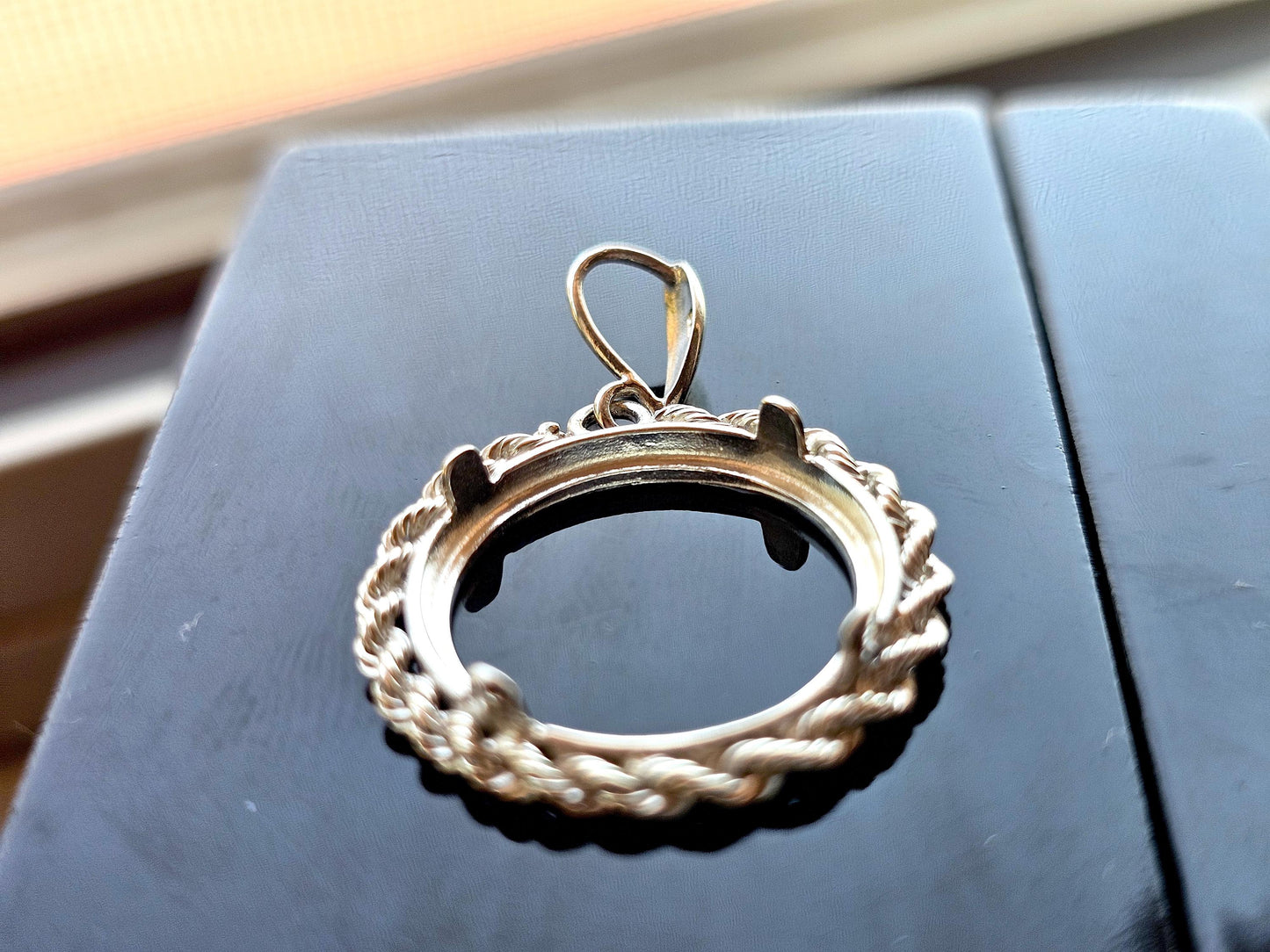 925 Sterling Silver Rope Edge Bezel for 18mm Dime 10 Cents Coins