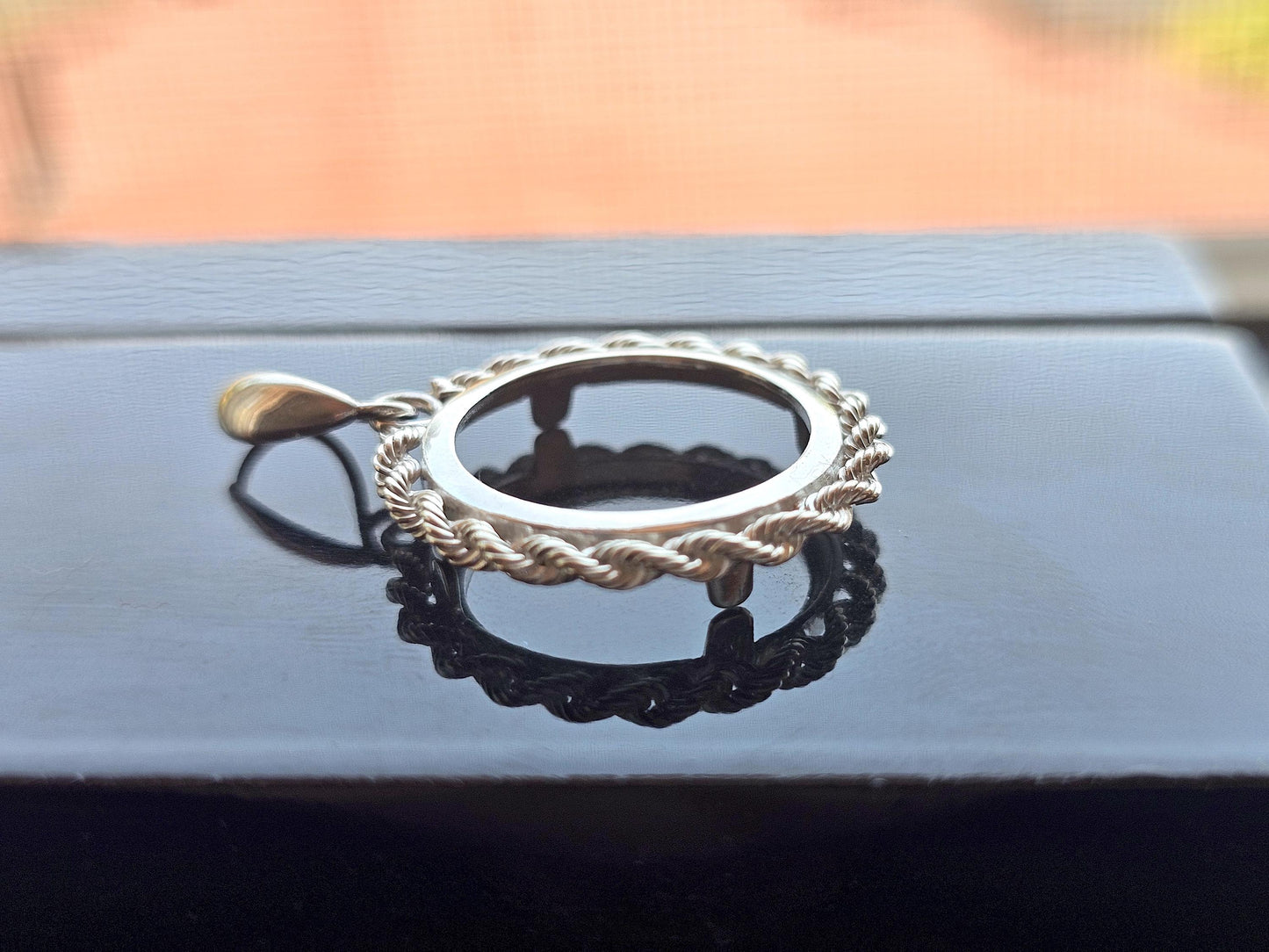 925 Sterling Silver Rope Edge Bezel for 18mm Dime 10 Cents Coins