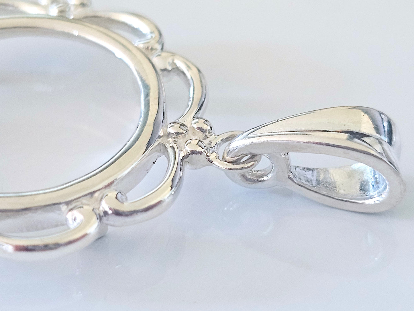 925 Sterling Silver Scalloped Bezel for 19mm Penny 1 Cent Coins