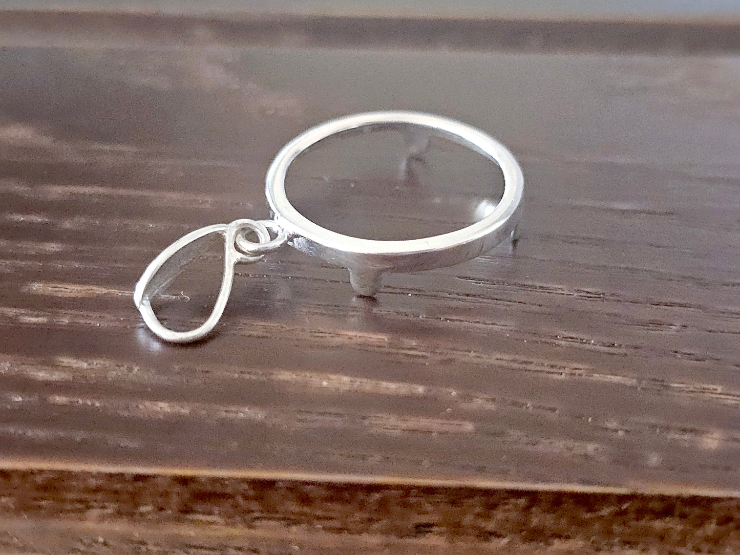 925 Sterling Silver Prong Back Simple Bezel for 18mm Dime 10 Cent Coins