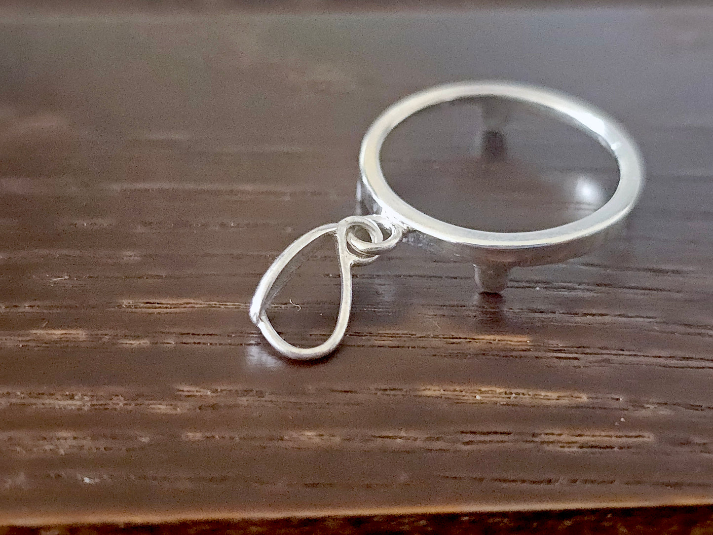 925 Sterling Silver Prong Back Simple Bezel for 18mm Dime 10 Cent Coins