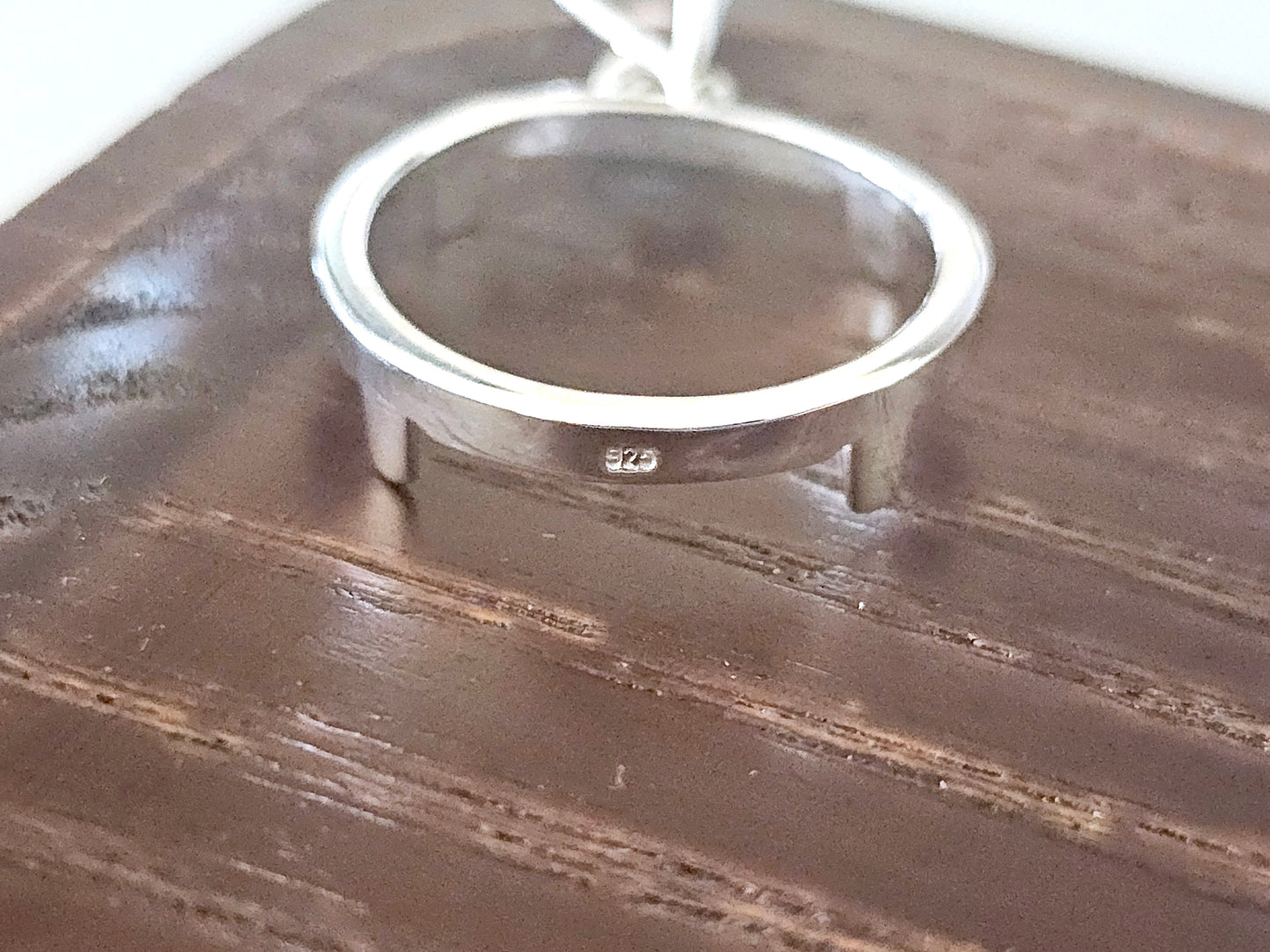 925 Sterling Silver Prong Back Simple Bezel for 19mm Penny 1 Cent Coins