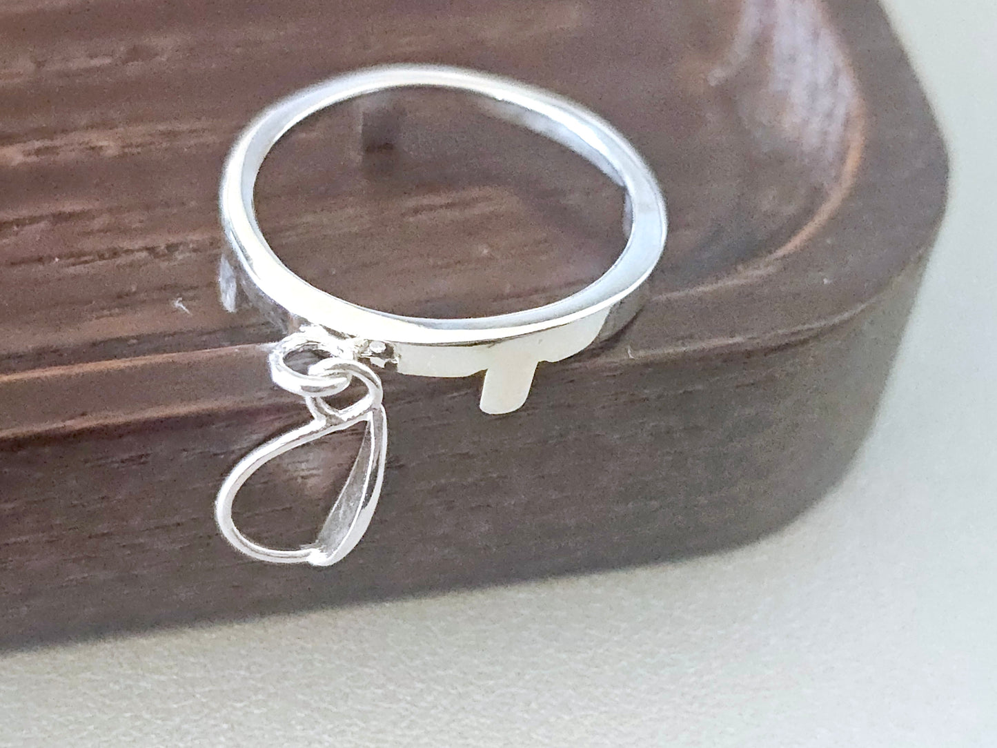 925 Sterling Silver Prong Back Simple Bezel for 19mm Penny 1 Cent Coins