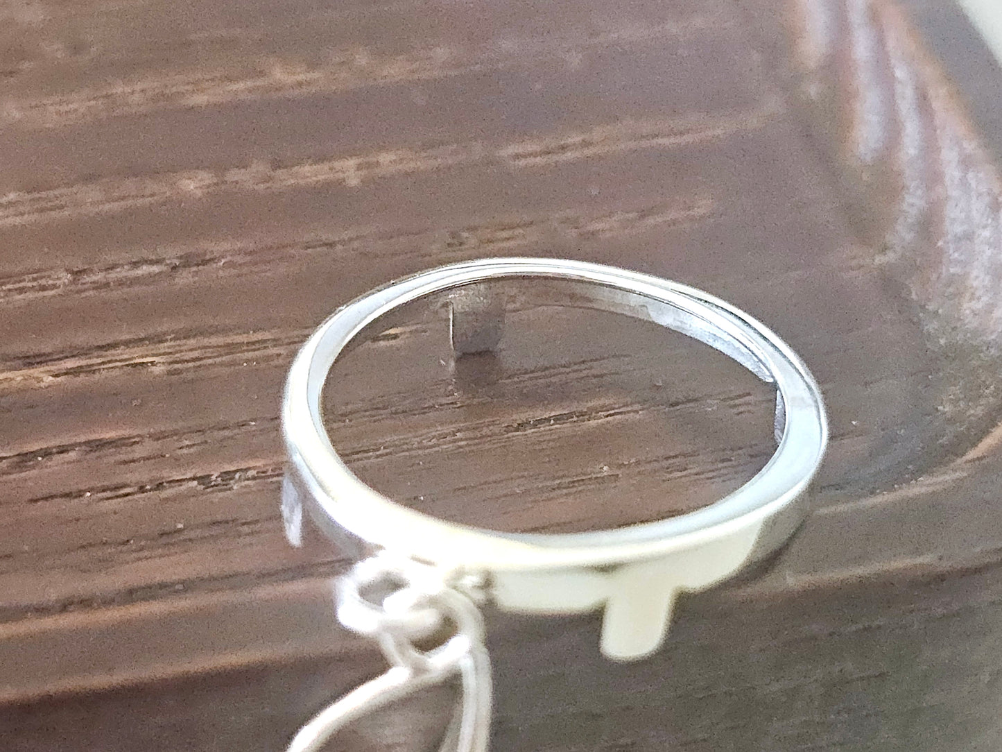 925 Sterling Silver Prong Back Simple Bezel for 19mm Penny 1 Cent Coins