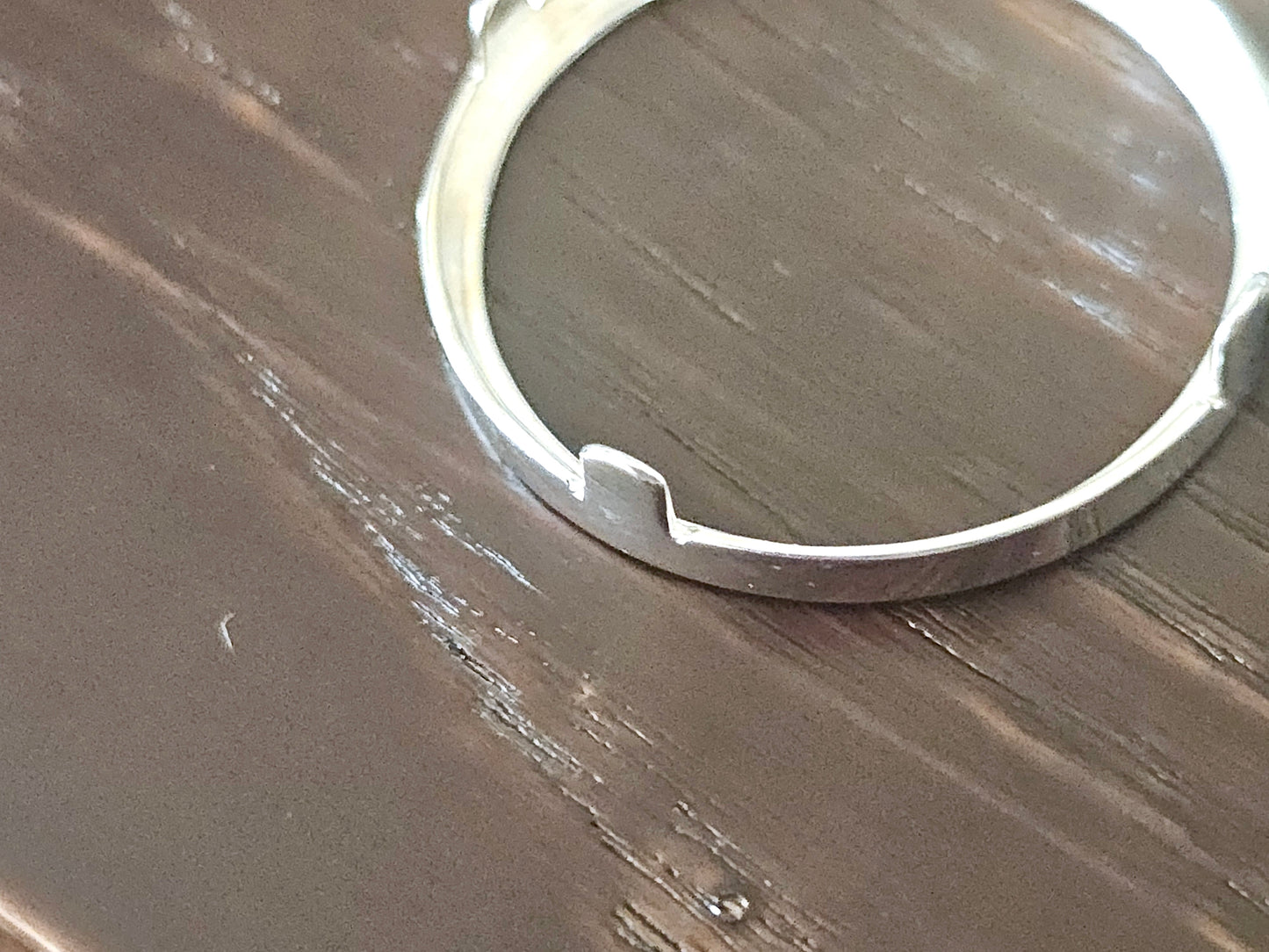 925 Sterling Silver Prong Back Simple Bezel for 24mm Quarters 25 Cents Coins