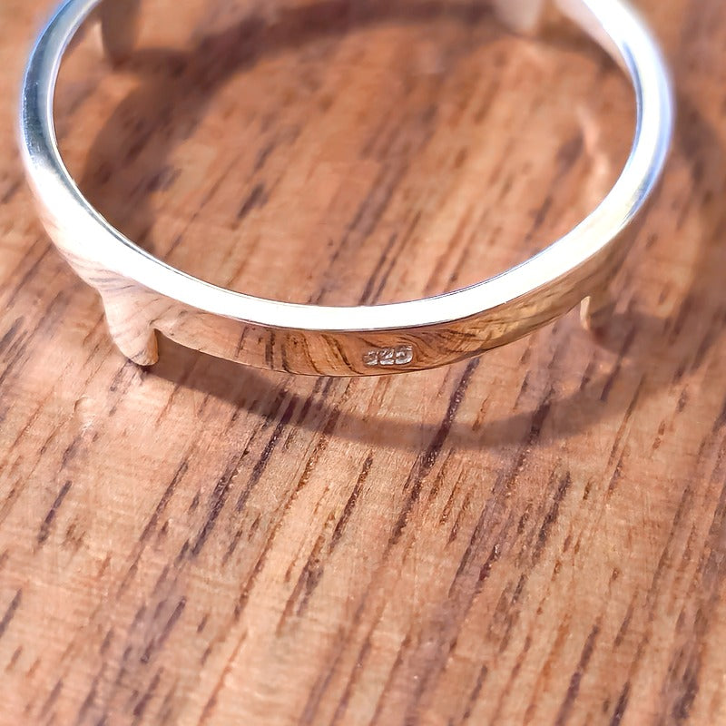 925 Sterling Silver Prong Back Simple Bezel for 26mm Susan B Anthony Dollar Coin