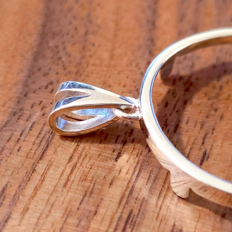 925 Sterling Silver Prong Back Simple Bezel for 26mm Susan B Anthony Dollar Coin