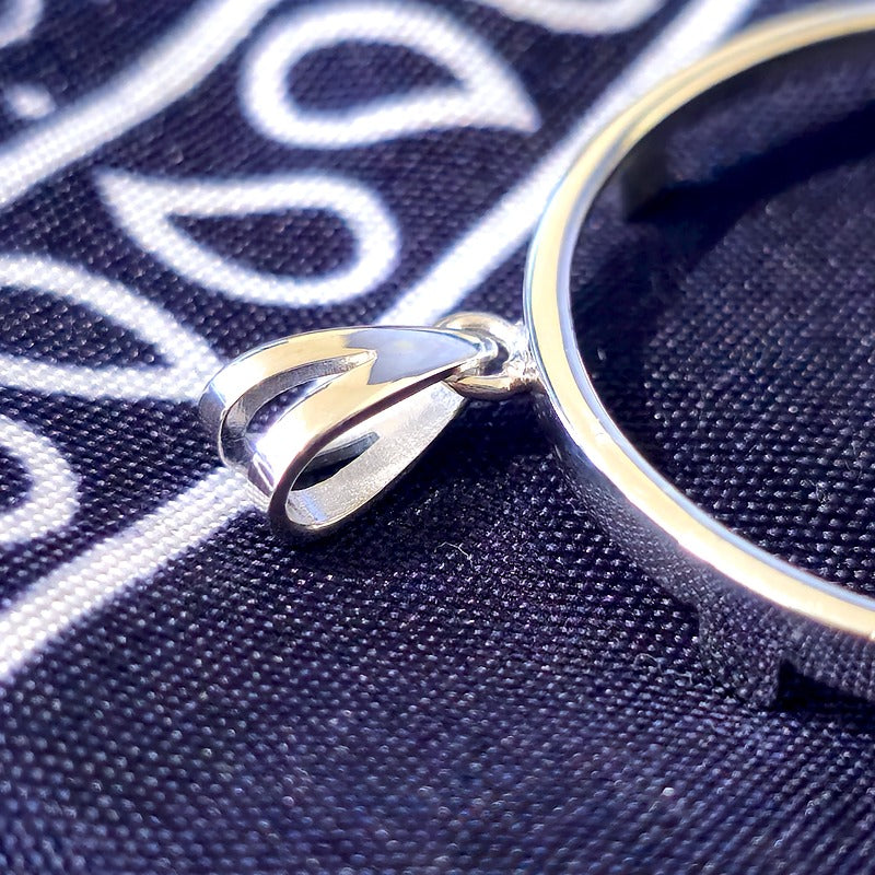 925 Sterling Silver Prong Back Simple Bezel for 34mm Mexican 1 Peso Coins