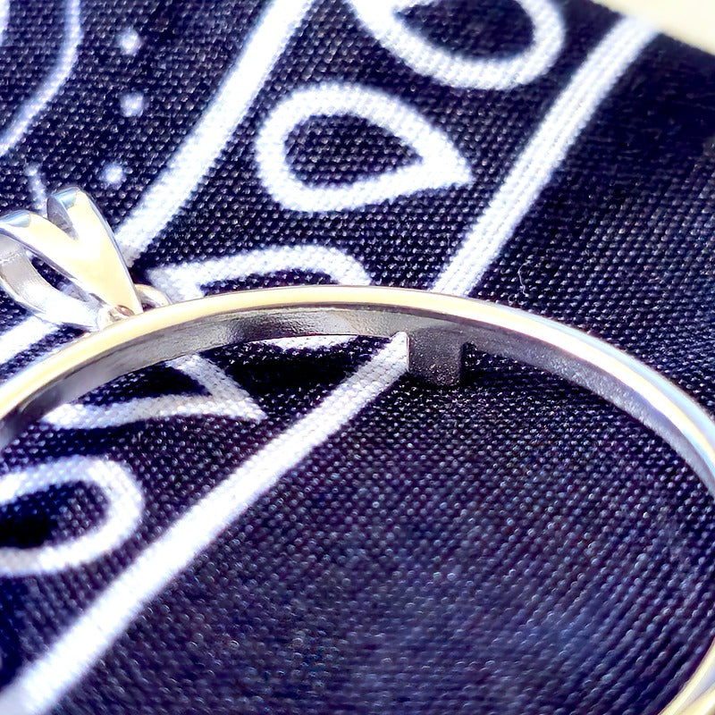 925 Sterling Silver Prong Back Simple Bezel for 34mm Mexican 1 Peso Coins