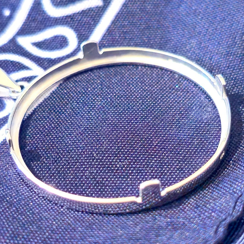 925 Sterling Silver Prong Back Simple Bezel for 34mm Mexican 1 Peso Coins