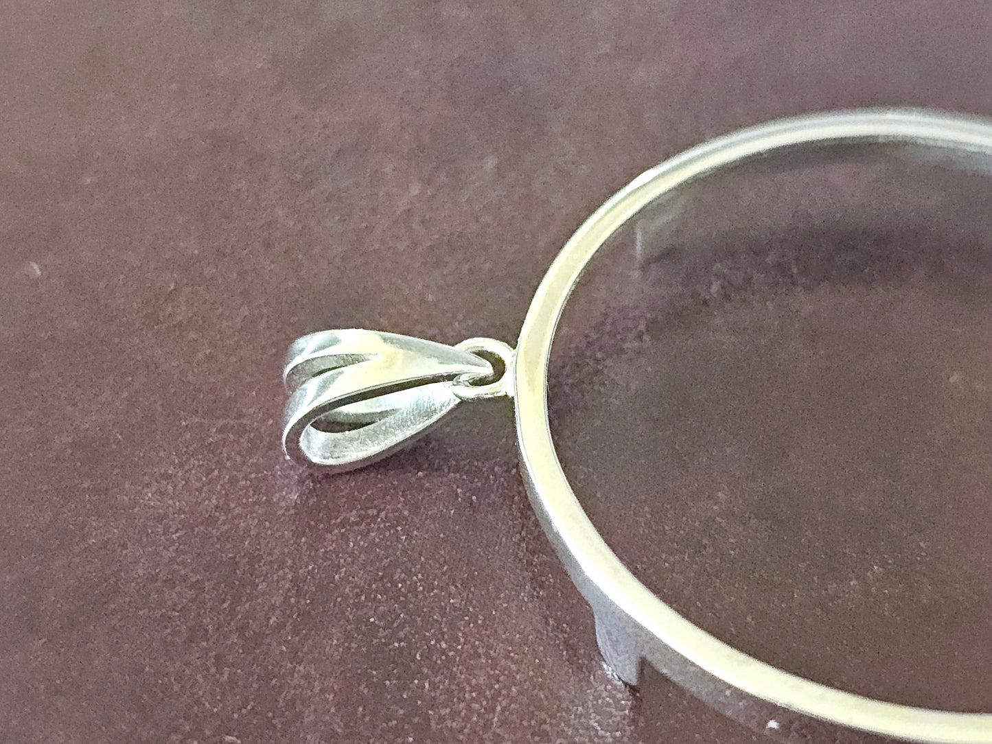 925 Sterling Silver Prong Back Simple Bezel for 36mm Coins