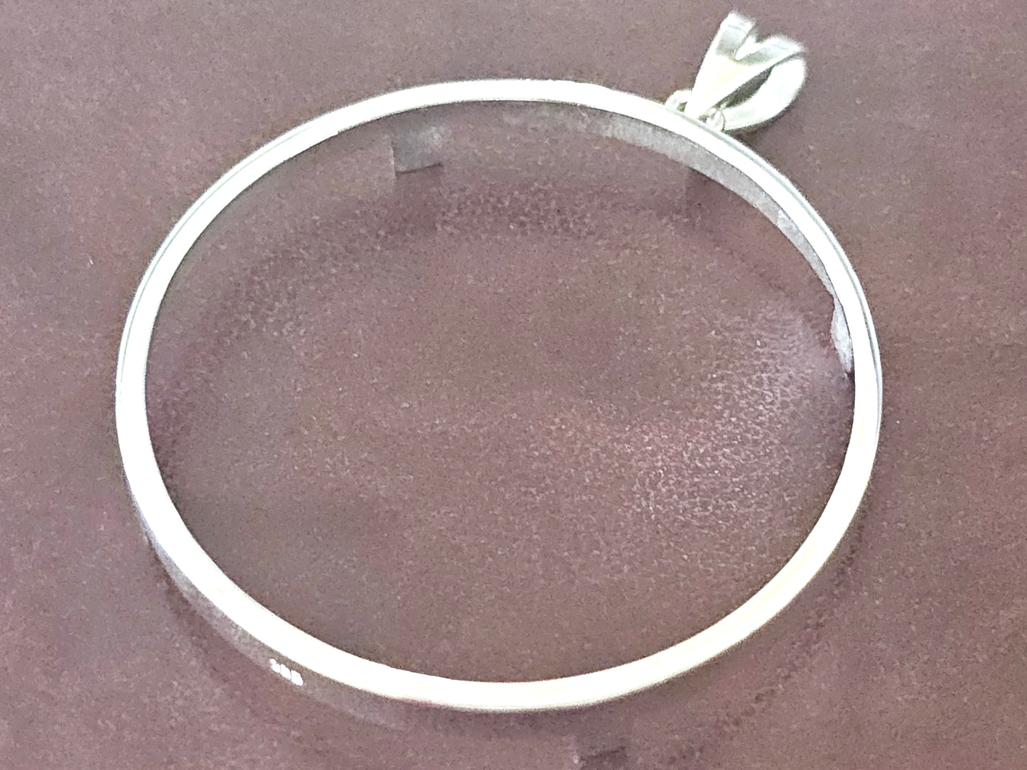 925 Sterling Silver Prong Back Simple Bezel for 39mm 1 oz Silver Rounds Casino Chips Mexican Cien Pesos Coins