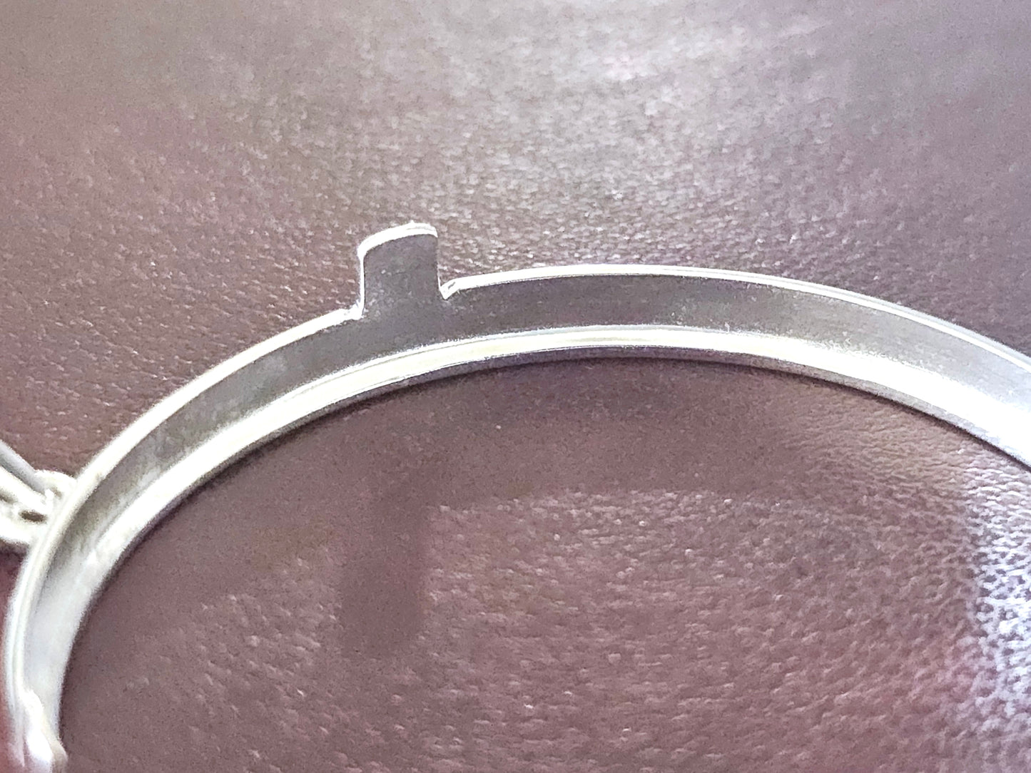 925 Sterling Silver Prong Back Simple Bezel for 39mm 1 oz Silver Rounds Casino Chips Mexican Cien Pesos Coins