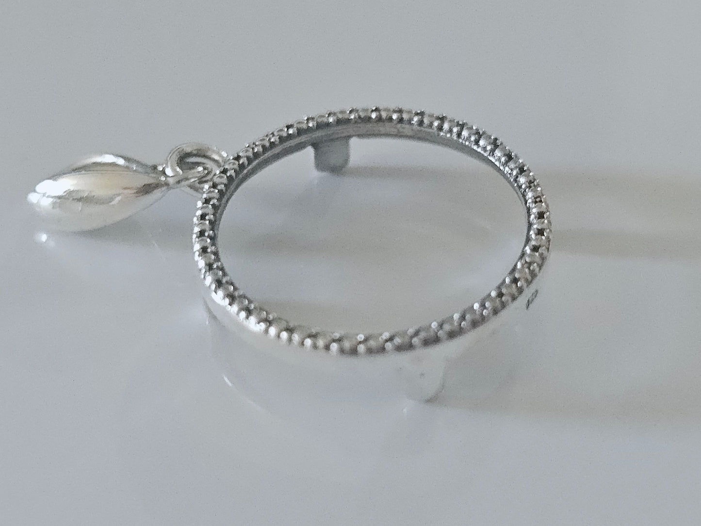 925 Sterling Silver Prong Back Illusion Edge Bezel for 18mm Dime 10 Cent Coins
