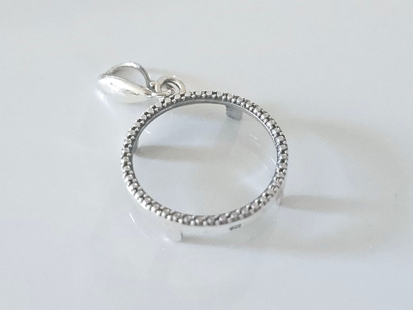 925 Sterling Silver Prong Back Illusion Edge Bezel for 18mm Dime 10 Cent Coins