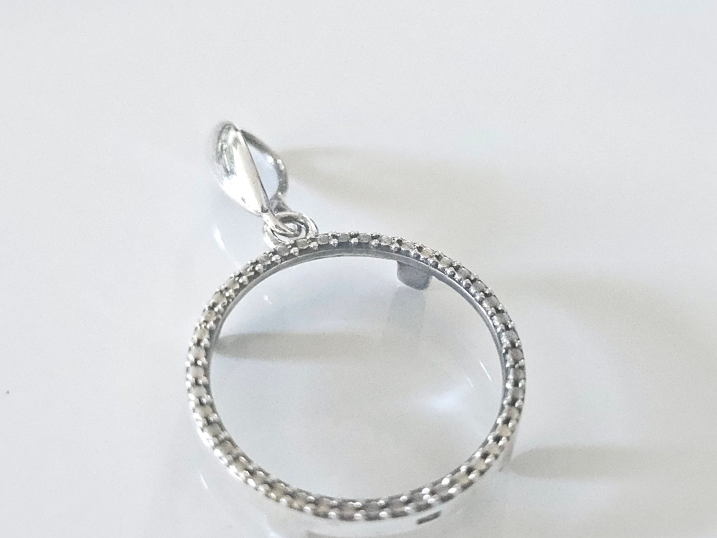 925 Sterling Silver Prong Back Illusion Edge Bezel for 19mm Penny 1 Cent Coins