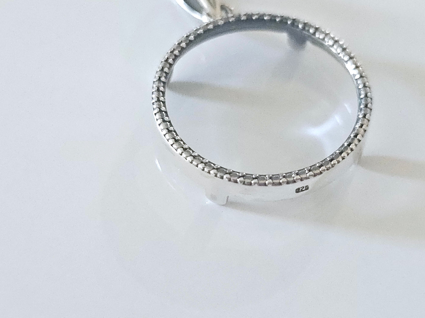 925 Sterling Silver Prong Back Illusion Edge Bezel for 21mm Nickel 5 Cent Coins