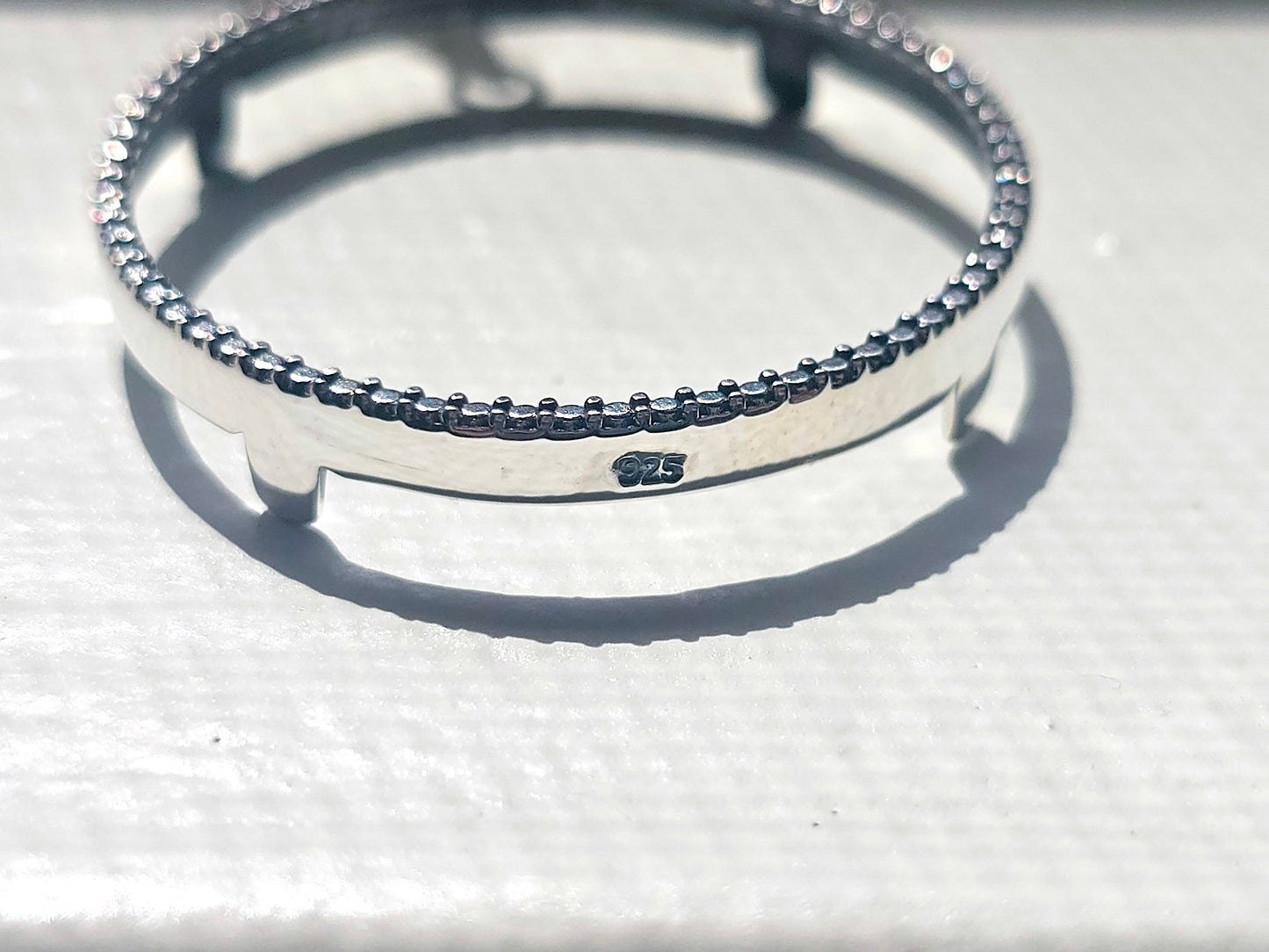 925 Sterling Silver Prong Back Illusion Edge Bezel for 30mm Half Dollar 50 Cents Coins