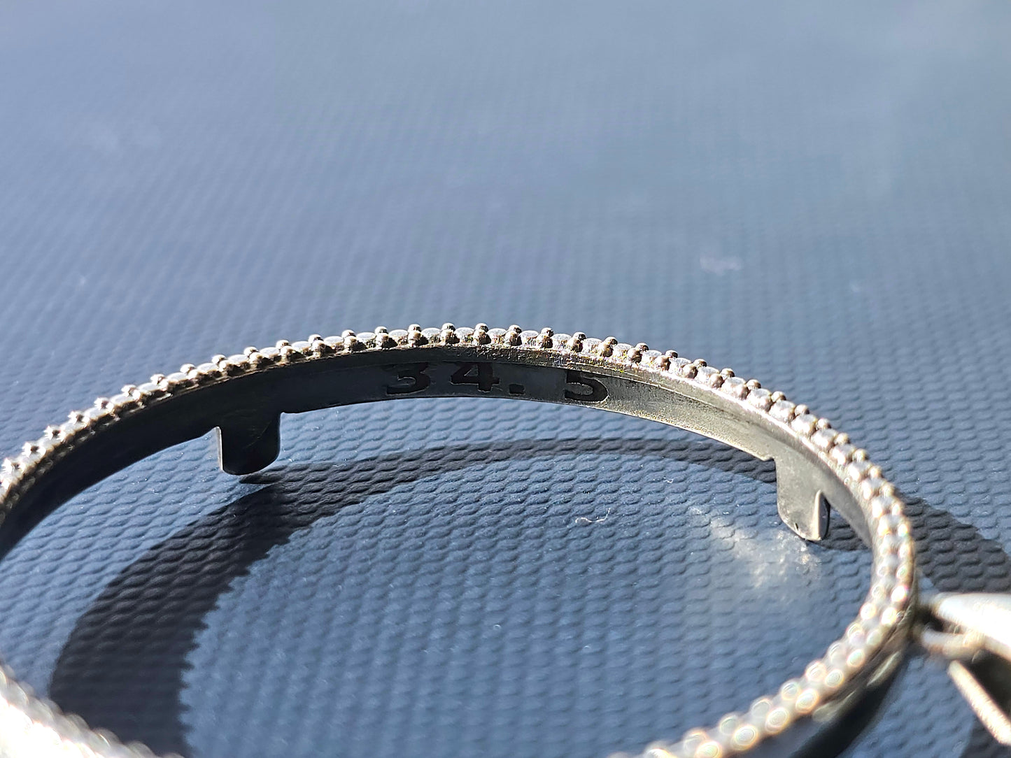 925 Sterling Silver Prong Back Illusion Edge Bezel for 34mm Mexican 1 Peso Coins