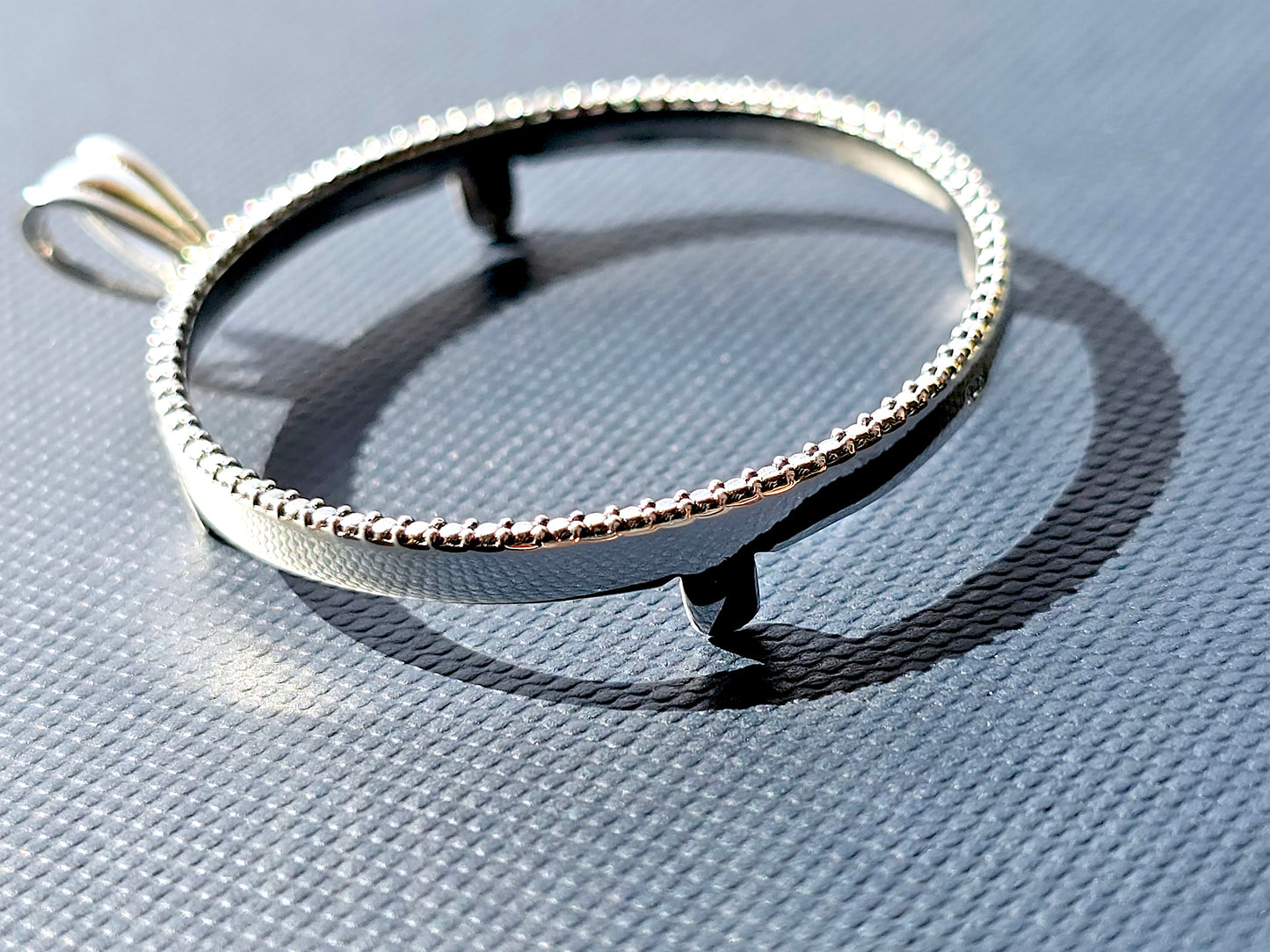 925 Sterling Silver Prong Back Illusion Edge Bezel for 36mm Coins