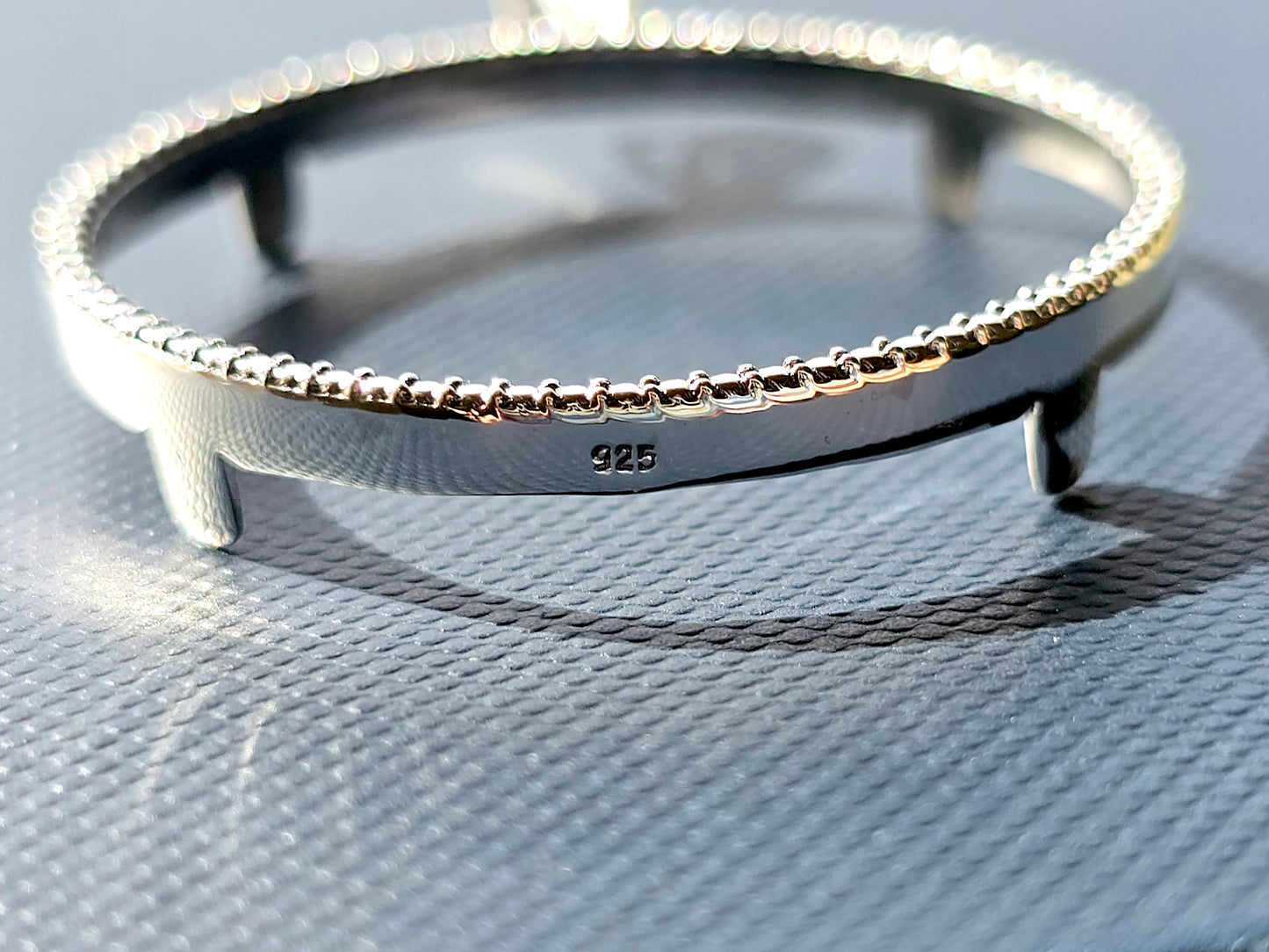 925 Sterling Silver Prong Back Illusion Edge Bezel for 36mm Coins