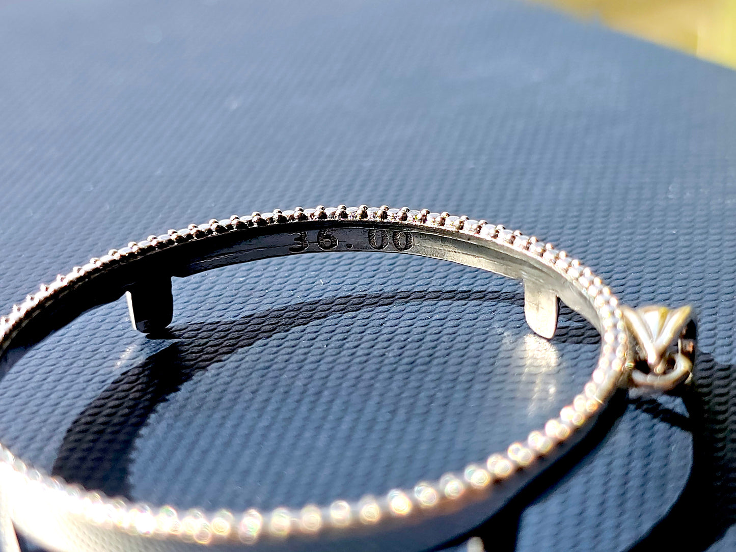 925 Sterling Silver Prong Back Illusion Edge Bezel for 36mm Coins