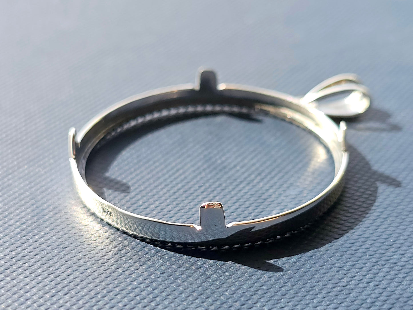 925 Sterling Silver Prong Back Illusion Edge Bezel for 36mm Coins