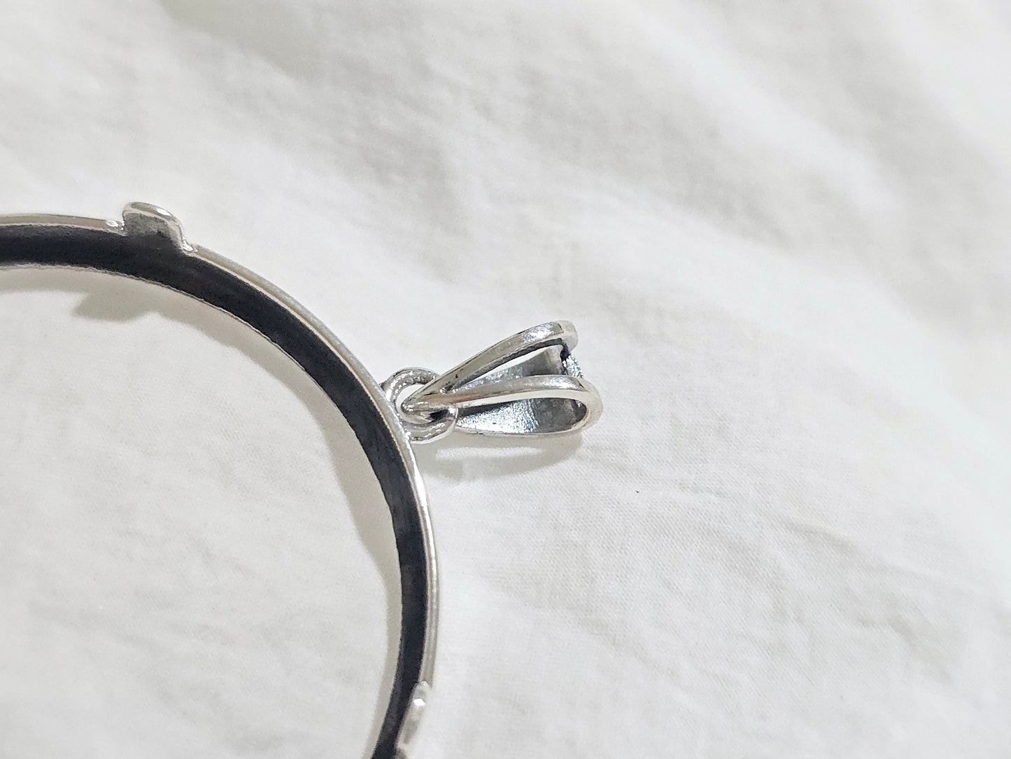 925 Sterling Silver Prong Back Illusion Edge Bezel for 41mm 1oz Coins