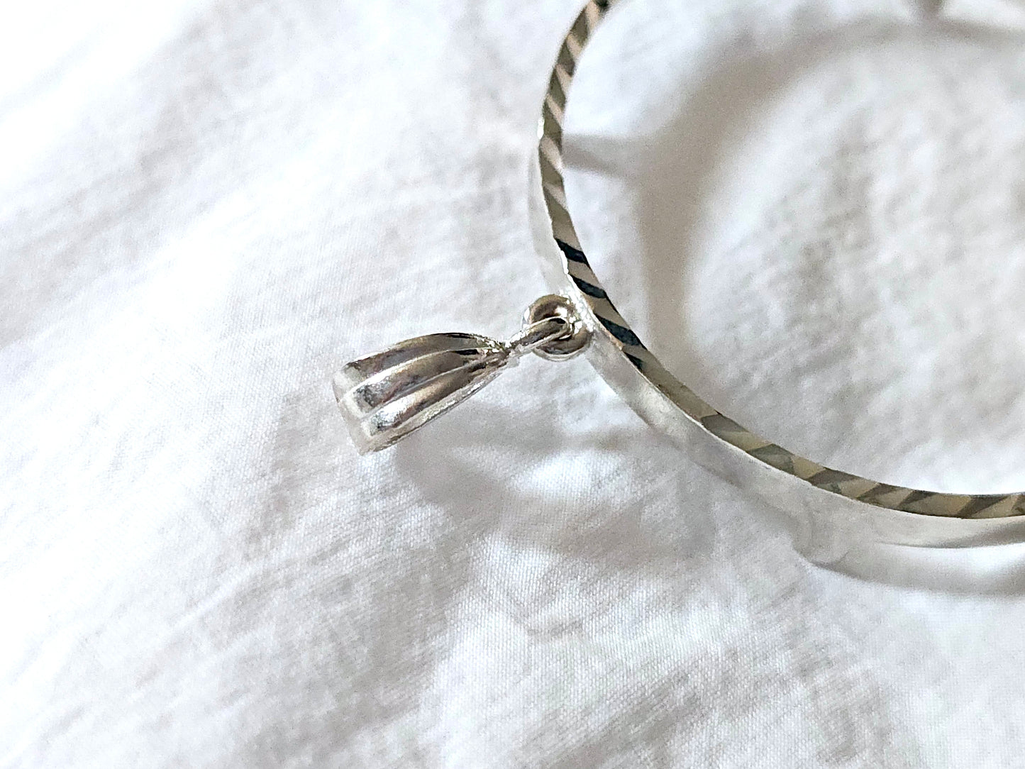 925 Sterling Silver Prong Back Diamond Cut Bezel for 38mm 1 Dollar Coins
