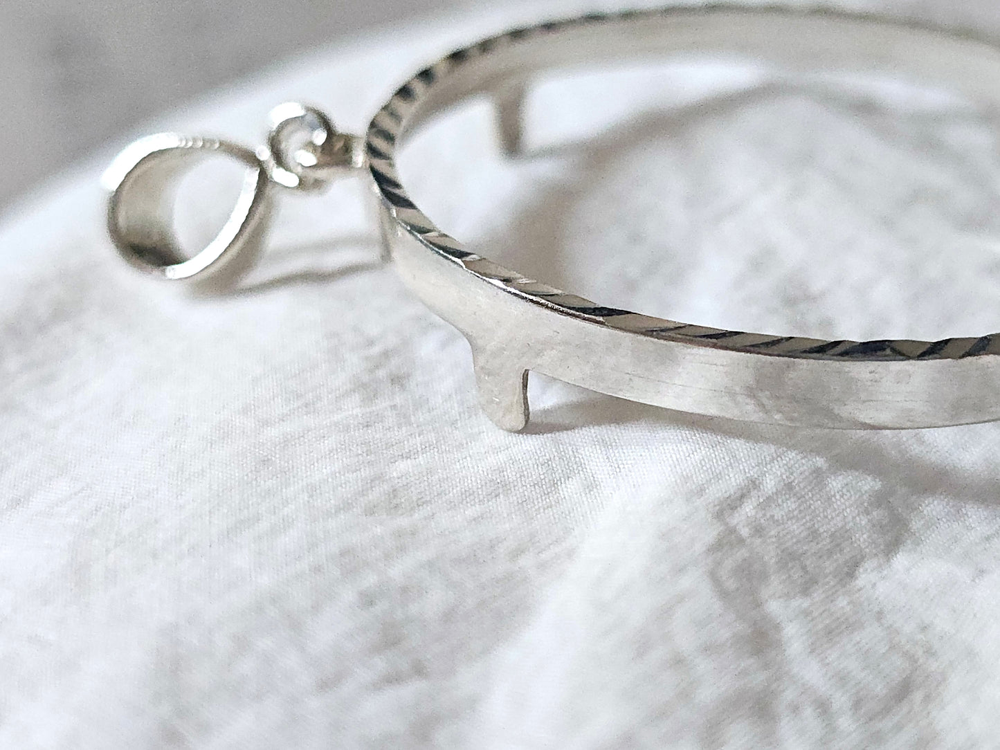925 Sterling Silver Prong Back Diamond Cut Bezel for 38mm 1 Dollar Coins