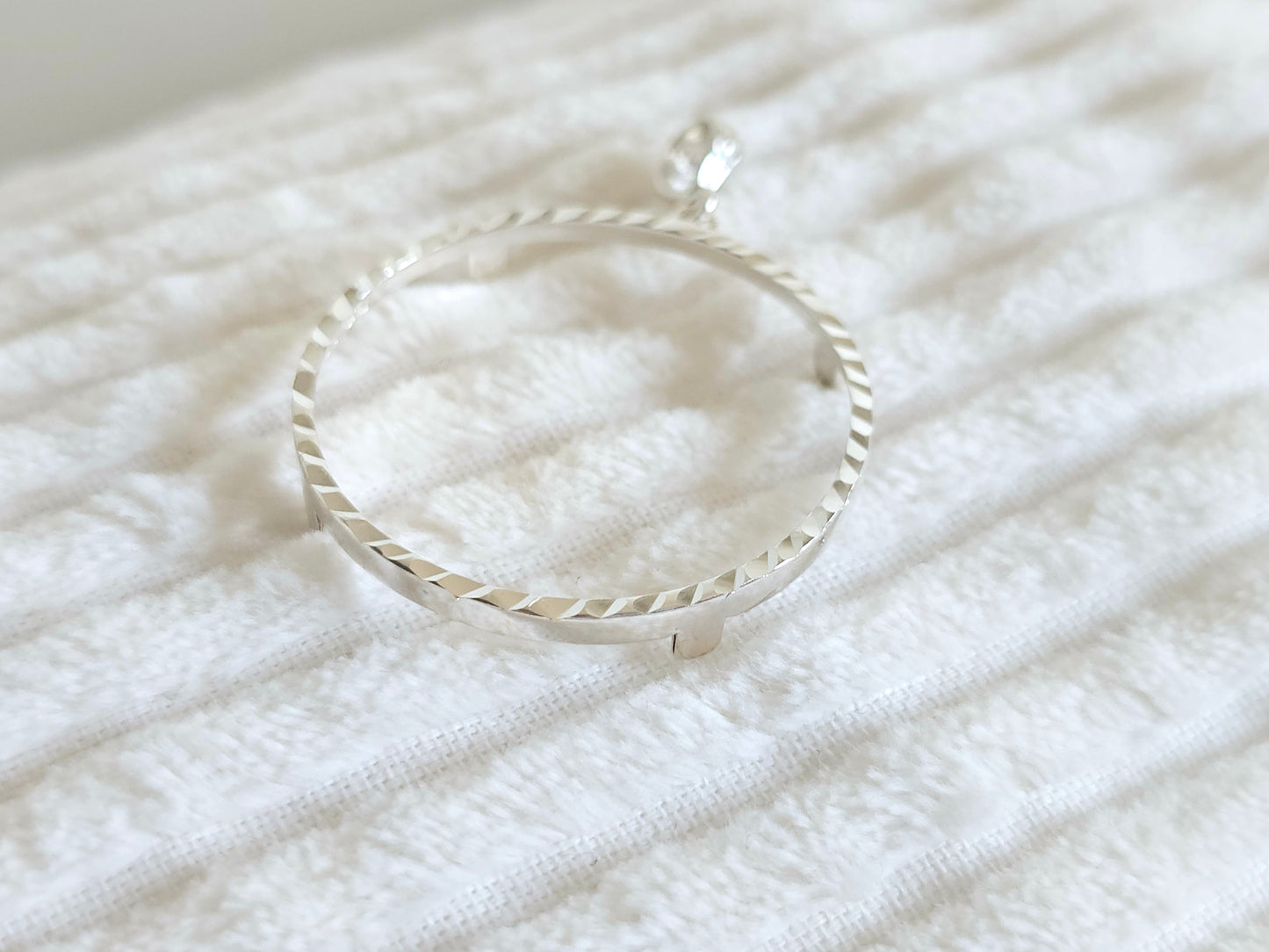 925 Sterling Silver Prong Back Diamond Cut Bezel for 36mm Coins