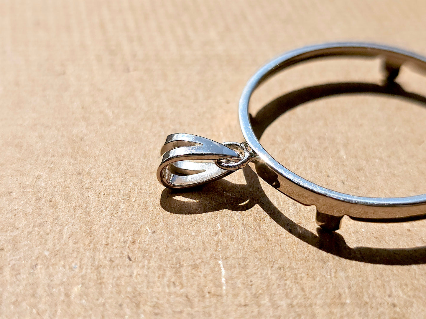 925 Sterling Silver Prong Back Simple Bezel for 30mm Half Dollar 50 Cents Coins